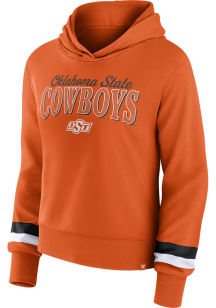 Oklahoma State Cowboys Womens Orange Badge Bridge Hooded Sweatshirt