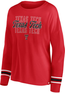 Texas Tech Red Raiders Womens Red Triple Script LS Tee