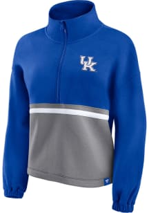 Kentucky Wildcats Womens Blue Colorblock 1/4 Zip Pullover