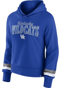 Kentucky Wildcats Womens Blue Badge Bridge Hooded Sweatshirt