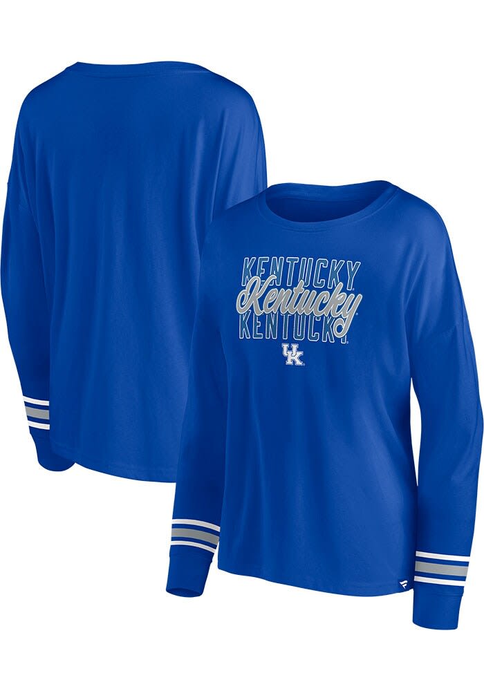 Kentucky Wildcats Womens Blue Triple Script LS Tee