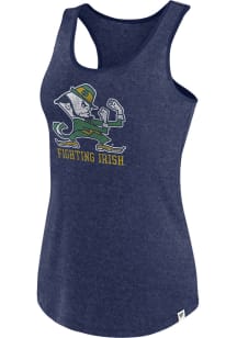 Notre Dame Fighting Irish Womens Navy Blue Mascot Tank Top