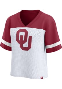 Oklahoma Sooners Womens Mesh Fashion Football Jersey - White