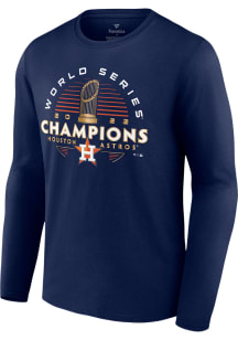 Houston Astros Navy Blue 2022 World Series Champions Roster Long Sleeve T Shirt