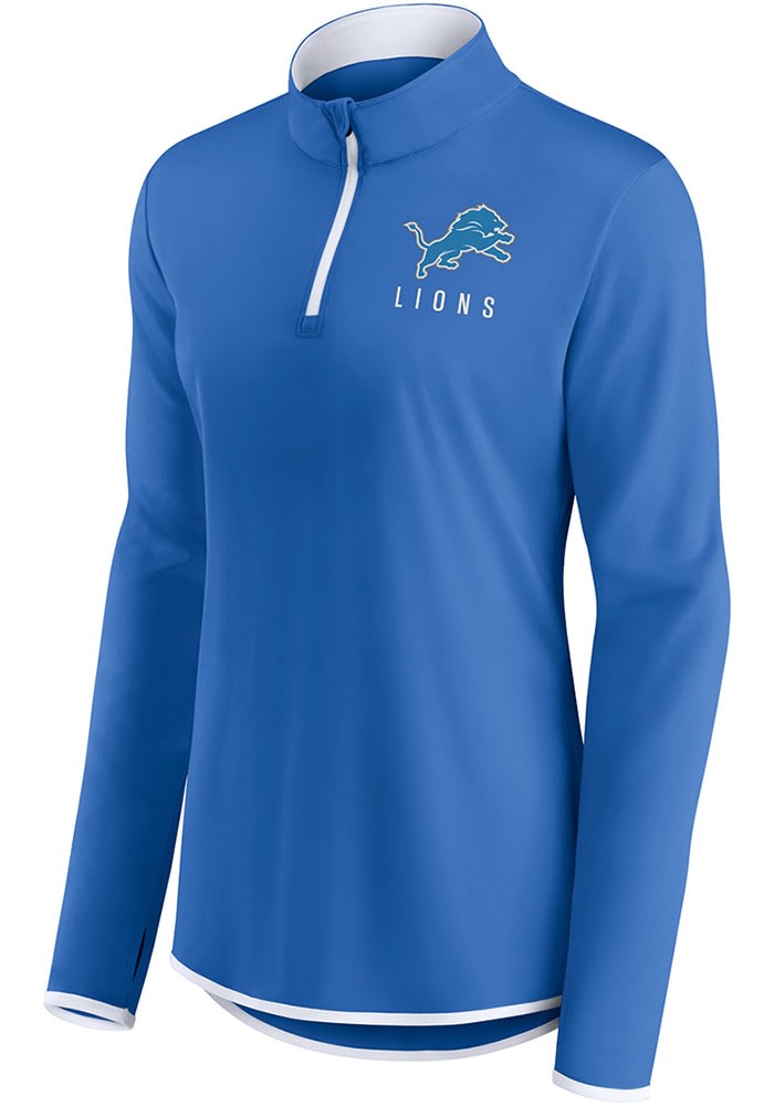 Detroit Lions Women's Under Armour Blue Combine 1/4 Zip Long Sleeve -  Detroit City Sports