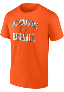Oklahoma State Cowboys Orange Sport Arch Champ Baseball Short Sleeve T Shirt