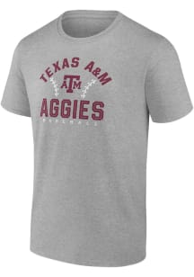Texas A&amp;M Aggies Grey Baseball Graphic Number Two Short Sleeve T Shirt