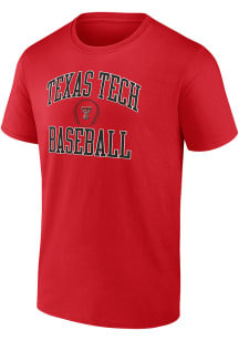 Texas Tech Red Raiders Red Sport Arch Champ Baseball Short Sleeve T Shirt