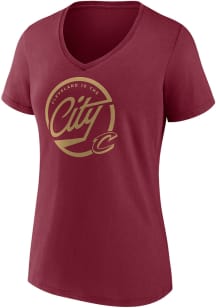 Cleveland Cavaliers Womens Maroon Team Pride Short Sleeve T-Shirt