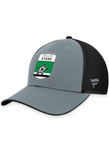 Dallas Stars 2023 Authentic Pro Home Ice Structured Trucker Adjustable Hat - Grey