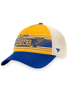 St Louis Blues Heritage 5 Panel Meshback Adjustable Hat - Gold