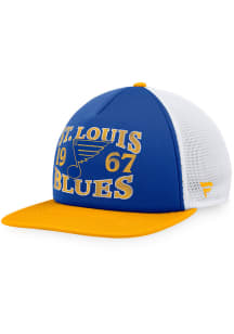 St Louis Blues Blue Heritage Foam Front Trucker Mens Snapback Hat