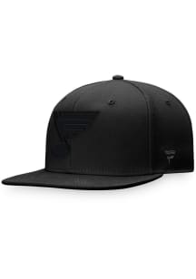 St Louis Blues Mens Black Iced Out Flat Brim Fitted Hat
