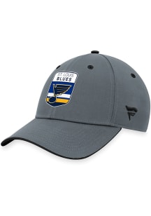St Louis Blues Mens Grey 2023 Authentic Pro Home Ice Structured Flex Hat