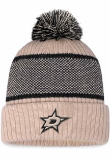 Dallas Stars Ivory Heritage Tonal Cuff Pom Womens Knit Hat