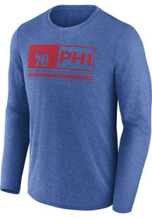 Philadelphia 76ers Blue Poly Long Sleeve T-Shirt