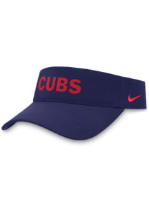 Nike Chicago Cubs Mens Blue Wordmark Adjustable Visor