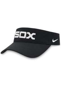 Nike Chicago White Sox Mens Black Wordmark Adjustable Visor