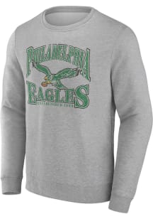 Philadelphia Eagles Mens Grey Playability Long Sleeve Crew Sweatshirt