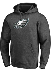 Philadelphia Eagles Mens Charcoal Primary Logo Long Sleeve Hoodie