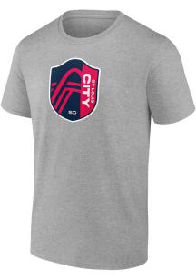 St Louis City SC Grey Primary Logo Short Sleeve T Shirt