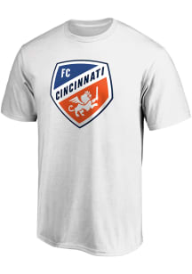 FC Cincinnati White Primary Logo Short Sleeve T Shirt
