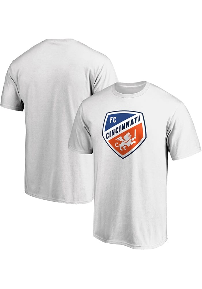 FC Cincinnati White Primary Logo Short Sleeve T Shirt