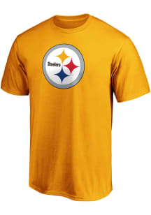 Pittsburgh Steelers Gold Primary Logo Short Sleeve T Shirt