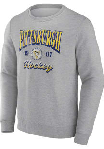 Pittsburgh Penguins Mens Grey Nimbus Long Sleeve Crew Sweatshirt