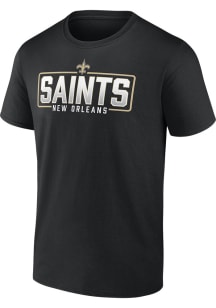 New Orleans Saints Black Iconic Cotton Team Physicality Short Sleeve T Shirt