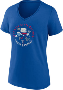 Texas Rangers Womens Blue Hometown Short Sleeve T-Shirt
