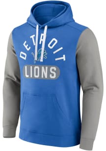 Detroit Lions Mens Blue Colorblcok Long Sleeve Hoodie