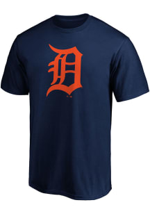 Detroit Tigers Navy Blue Official Logo Short Sleeve T Shirt