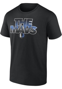 Dallas Mavericks Black Announcer Short Sleeve T Shirt