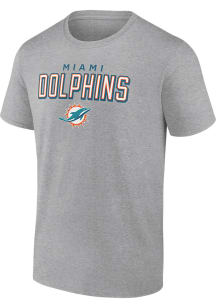 Miami Dolphins Grey Team Name Short Sleeve T Shirt