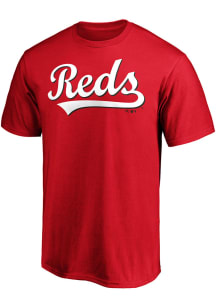 Cincinnati Reds Red Wordmark Short Sleeve T Shirt