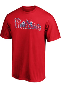 Philadelphia Phillies Red Wordmark Short Sleeve T Shirt