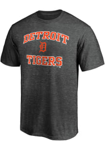 Detroit Tigers Charcoal Heart and Soul Short Sleeve T Shirt
