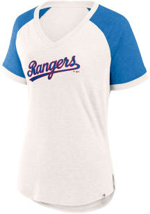 Texas Rangers Womens White For the Team Short Sleeve T-Shirt