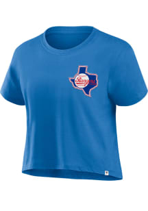 Texas Rangers Womens Blue Franchise Legend Short Sleeve T-Shirt