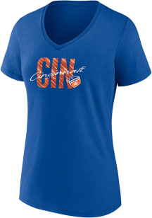 FC Cincinnati Womens Blue Tri Code Short Sleeve T-Shirt