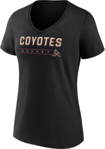 Arizona Coyotes Womens Black Iconic Short Sleeve T-Shirt