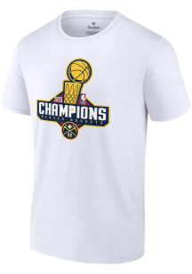 Denver Nuggets White 2023 NBA Finals Champions Short Sleeve T Shirt