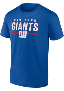 New York Giants Blue Cotton Current Logo Short Sleeve T Shirt