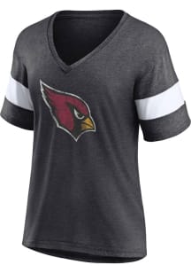 Arizona Cardinals Womens Charcoal Iconic Short Sleeve T-Shirt