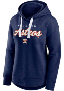 Houston Astros Womens Navy Blue Heathered Hooded Sweatshirt
