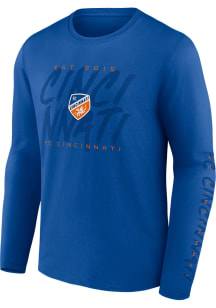 FC Cincinnati Blue Tonal Play Long Sleeve T Shirt
