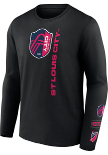 St Louis City SC Black Full Sprint Long Sleeve T Shirt