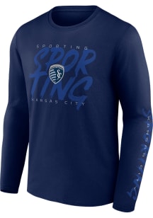 Sporting Kansas City Navy Blue Tonal Play Long Sleeve T Shirt