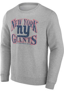 New York Giants Mens Grey True Classics Long Sleeve Crew Sweatshirt